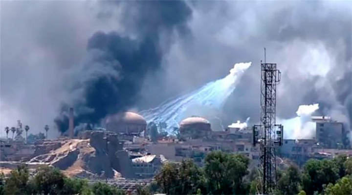 ШАМ. Американцы бомбят Дейр-Зор белым фосфором. ИГ атакует курдов в Ракке